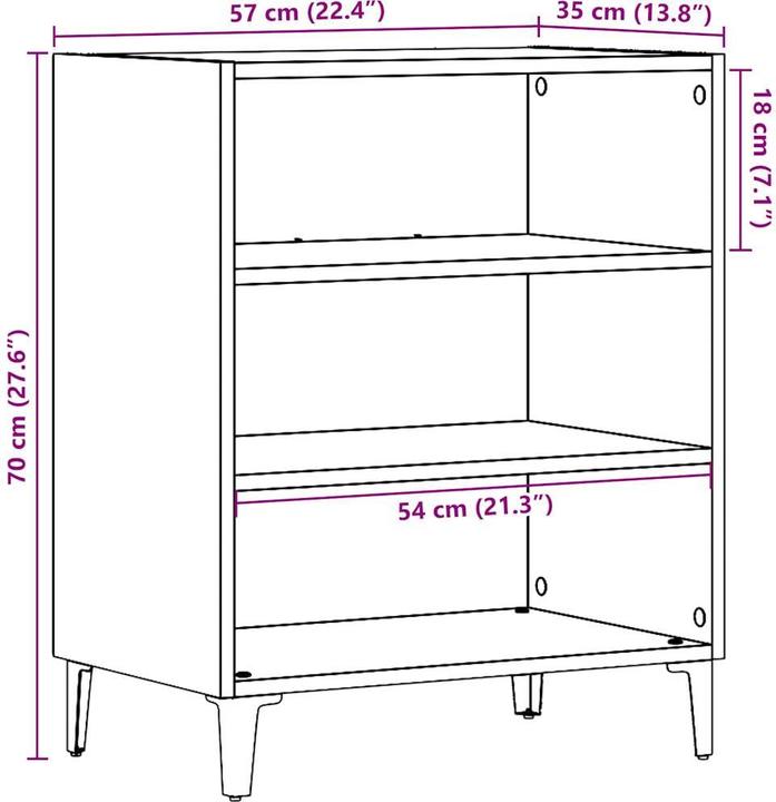 Image du produit vidaXL Sideboard (57 x 35 x 70 cm)