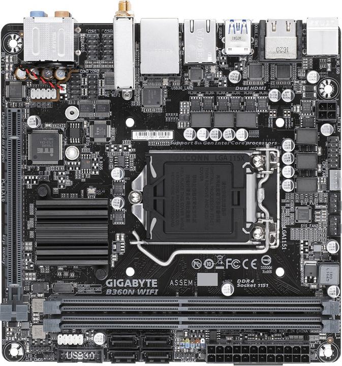 Image du produit Gigabyte B360N WIFI (LGA 1151, Intel B360 Express, Mini-ITX)