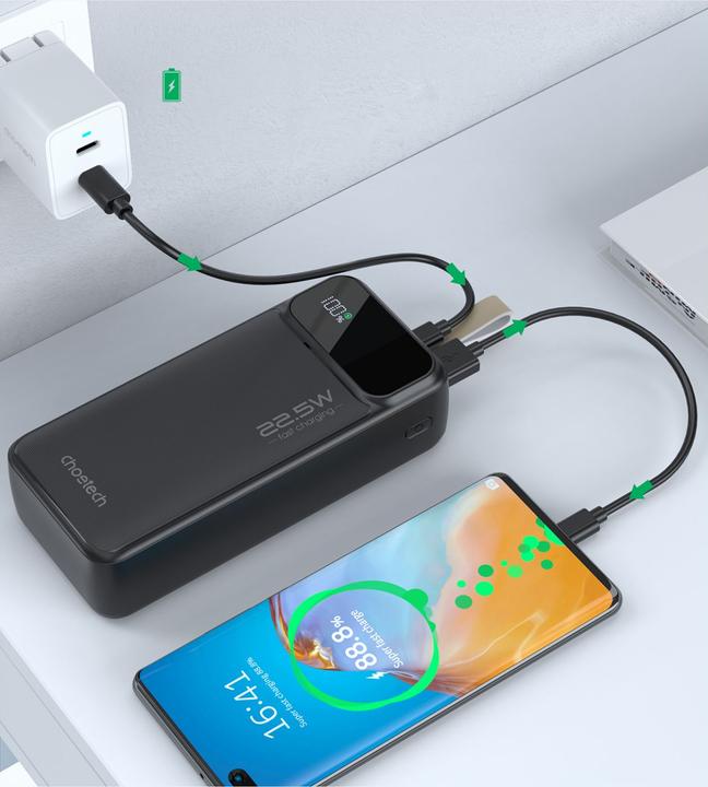 Actual product image Choetech 30000 mAh (30000 mAh, 22.50 W)