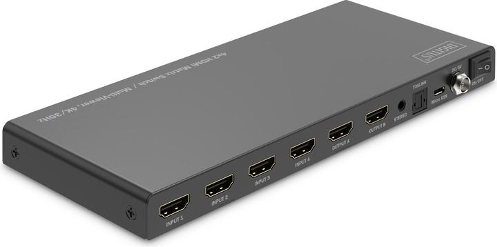 Actual product image Digitus 4x2 HDMI Matrix Switch / Multi-viewer, 4K/30Hz