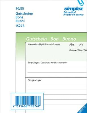 Image du produit Simplex Pièces justificatives 3-langues D/F/I (150 x)