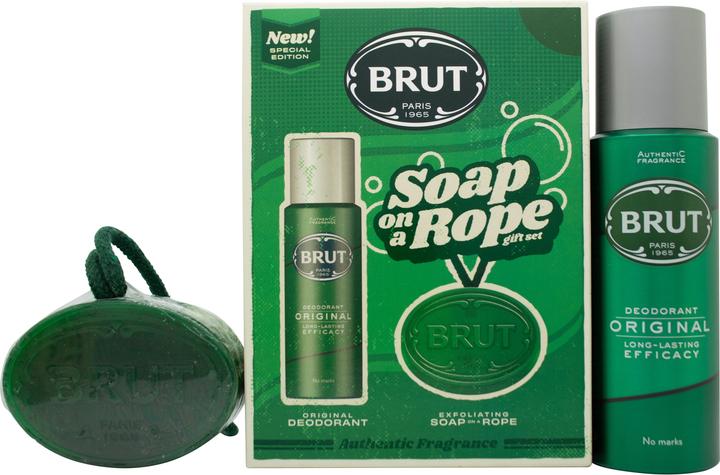 Immagine prodotto Brut Deodorante e sapone su una corda Set regalo da uomo in scatola Edizione speciale (Getto vaporizzato, 200 ml)