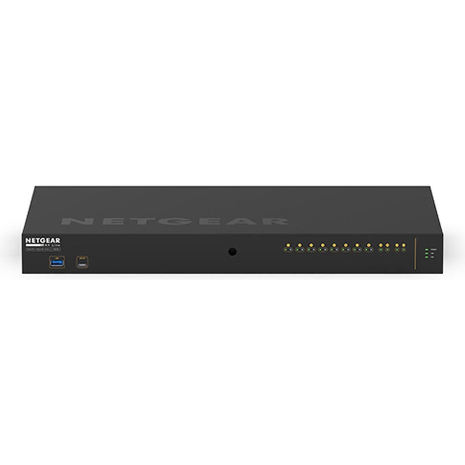 Netgear AV Line M4250-10G2XF-PoE++ (12 Ports), Netzwerk Switch, Schwarz