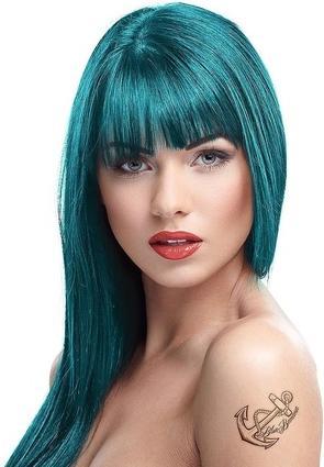 Actual product image Crazy Color Renbow Semi-Permanent Hair Color Dye peacock blue 45-100 ml, 1 pack (1 x 115 g) (Peacock blue)