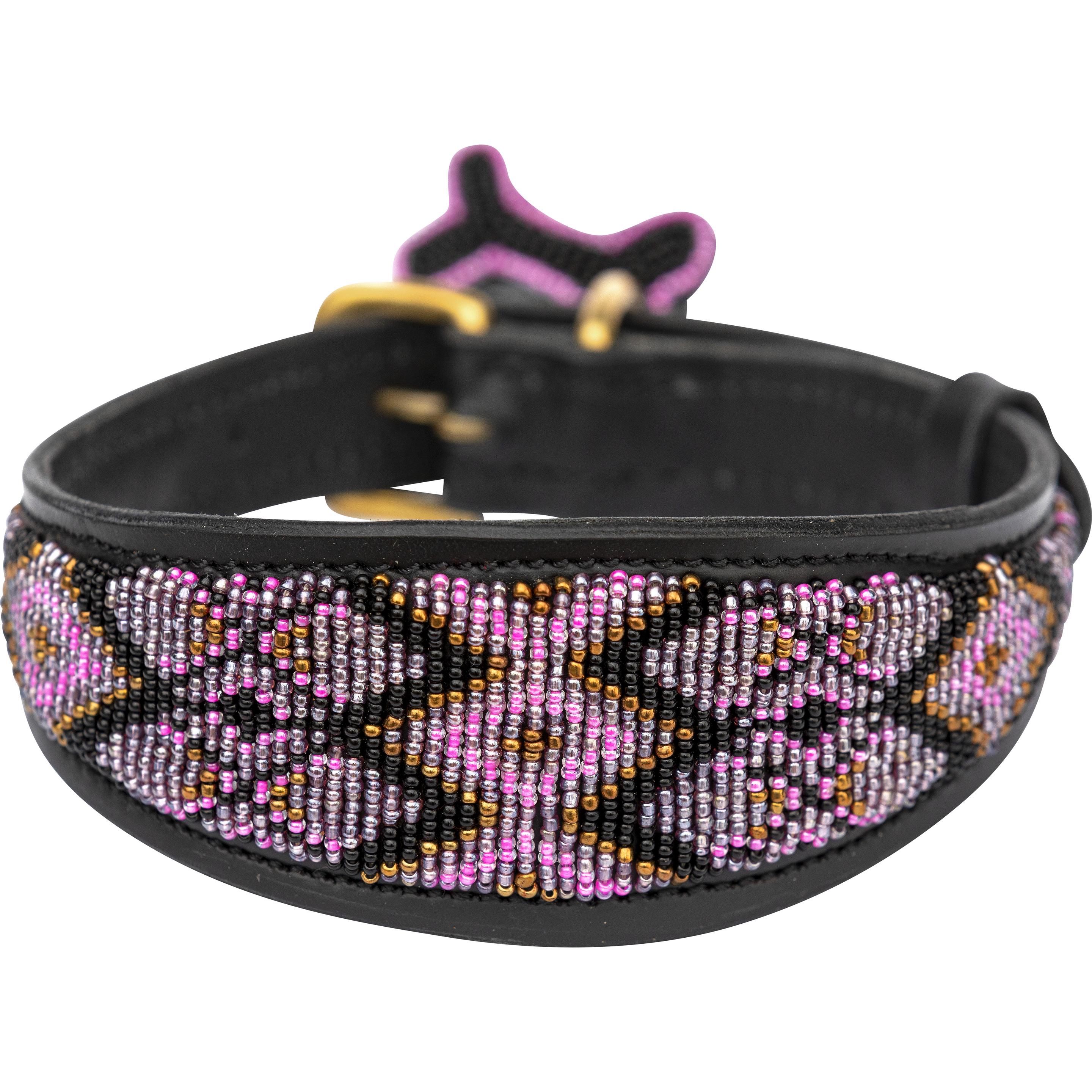 Kampuni Collare per cani Lucher Ombima rosa medio, 53x5,5 cm (Cane), Collare + Guinzaglio