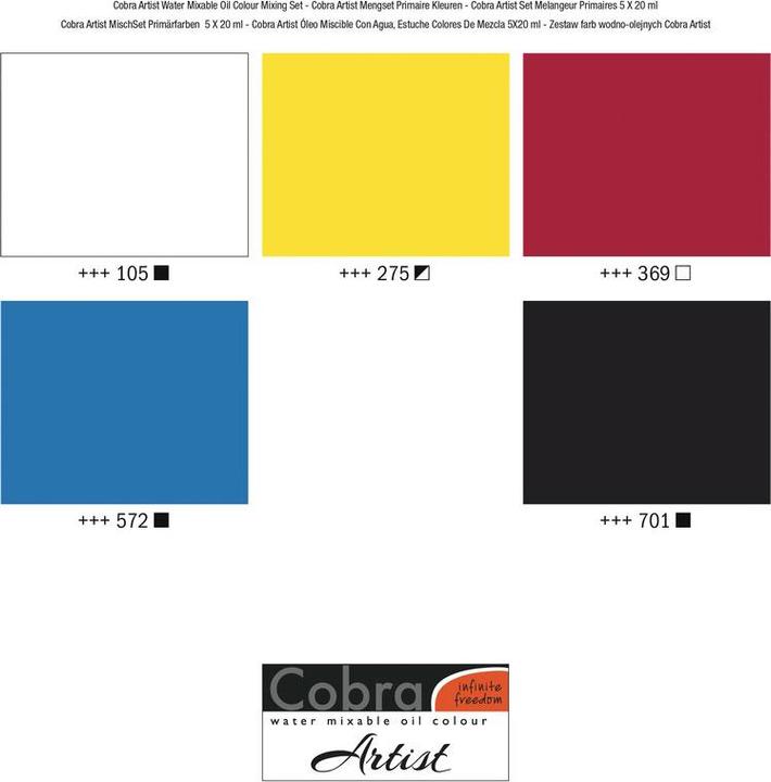 Immagine prodotto Cobra Set di miscelazione di colori per artisti (100 ml)