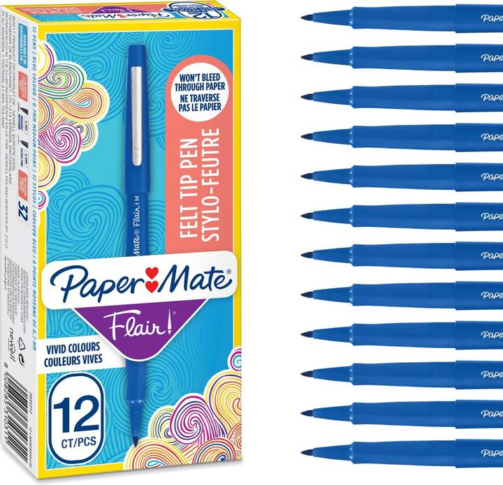 Produktbild Paper Mate Gelschreiber Flair Orig FTP 30+6 (Blau, 36x)