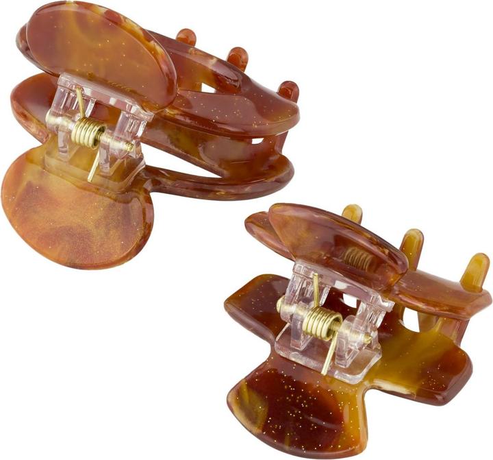 Image du produit Trisa Cheveux - Pinces à cheveux marbrées, or brun (2 pcs)