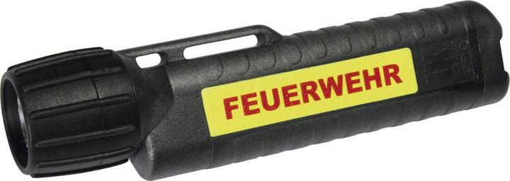 UK Helmlampe 4AA eLED CPO, TS Heckschalter, schwarz, nachl. Streifen, FEUERWEHR (15.70 cm, 130 lm)