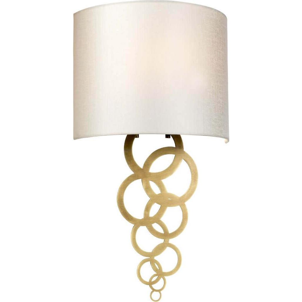 Elstead Lighting, Wandleuchte + Deckenleuchte, Curtis Wandleuchte E27 Medium Gealtertes Messing Elfenbeinfarbe (E27)