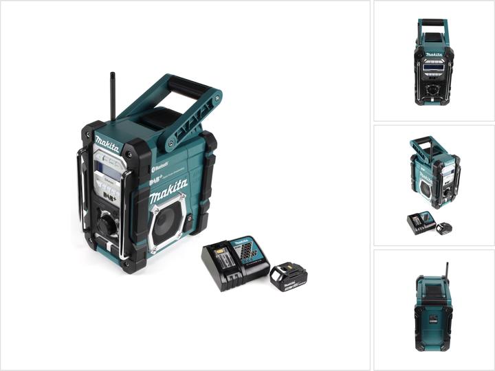 Produktbild Makita DMR 112 RF1 Akku Baustellen Radio 7,2 - 18V Bluetooth DAB+ + 1x 3,0Ah Akku + Ladegerät (DAB, DAB+, FM, Bluetooth)