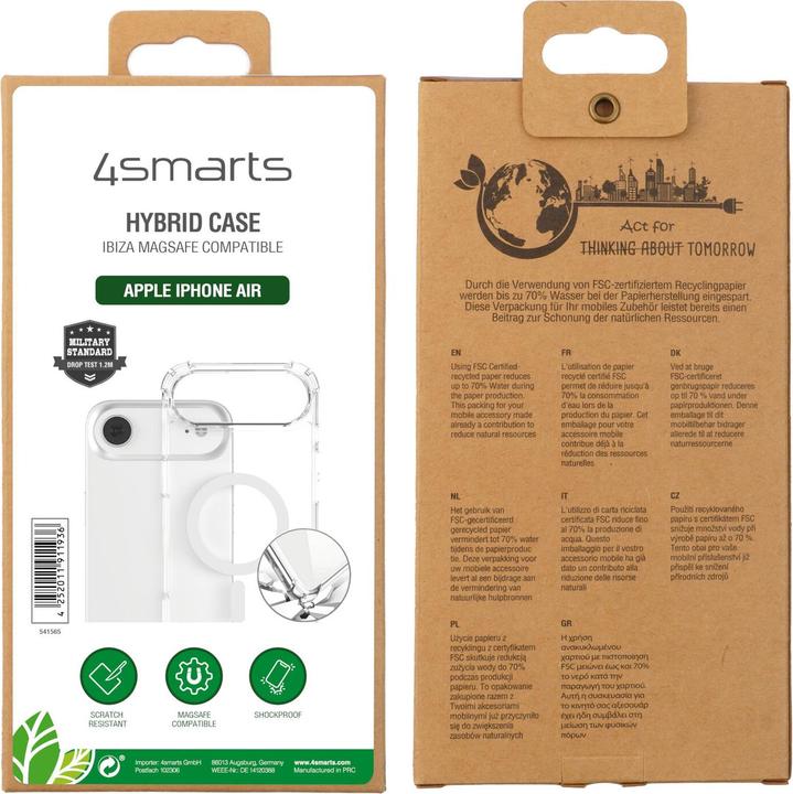 Produktbild 4smarts Ibiza, Rand, Apple, Apple iPhone 17 Air, 16,8 cm (6.6"), Transparent (Apple iPhone 17)