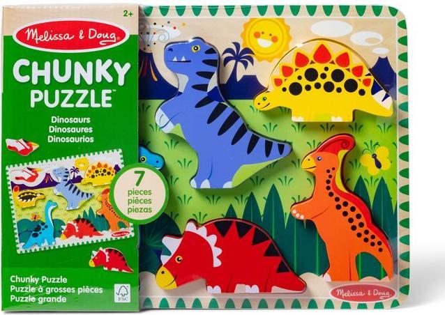 Produktbild Melissa & Doug MELISSA Dinosaurier Chunky Puzzle (7 Teile)