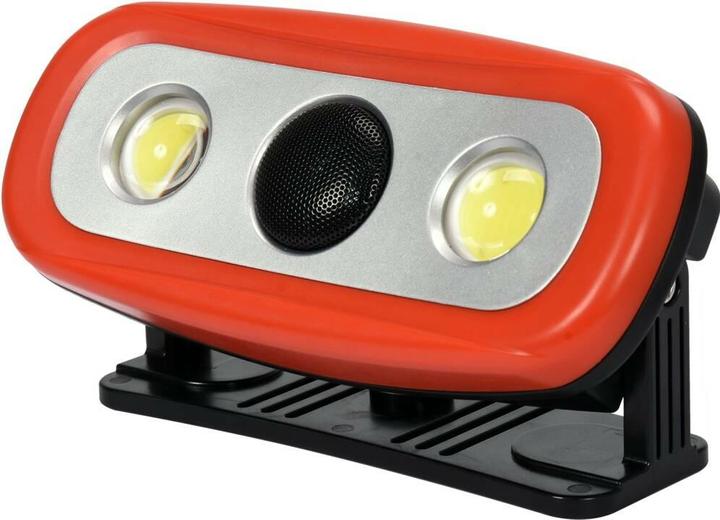 Yato 3in1 LED Baustrahler Campinglampe Akku Arbeitsleuchte 2000lm Tragbar | Bluetooth Lautsprecher Musikb (2000 lm)