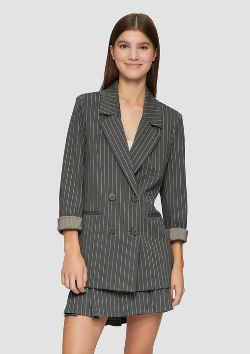 Actual product image S.Oliver Indoor-Blazer Oversized-Blazer mit Nadelstreifen (44)