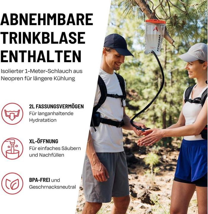 Image du produit Atacama Backpack mit Trinkblase rot (2 l)
