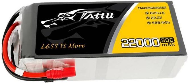 Actual product image Tattu Accumulator 22000mAh 22.2V 30C 6S1P LiPo AS150+XT150 (22.20 V, 22000 mAh)