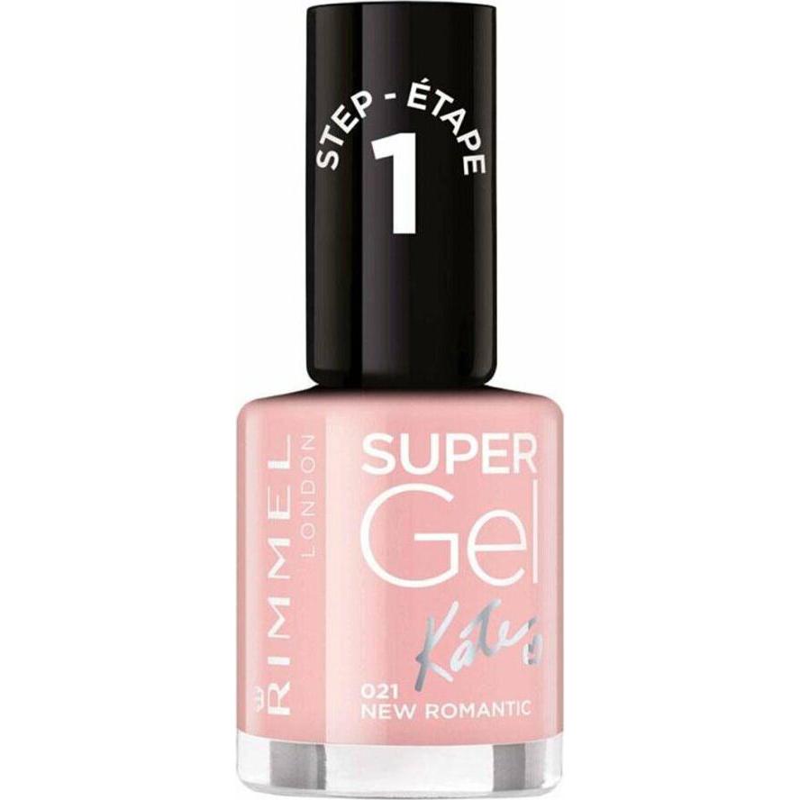 Rimmel London, Nagellack, Super Gel By Kate STEP1 (021 New Romantic, Farblack)
