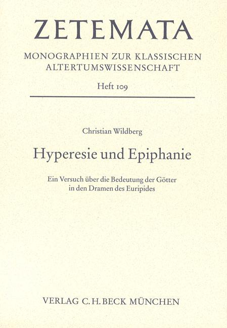 Produktbild Hyperesie und Epiphanie (Deutsch, Christian Wildberg, 2002)