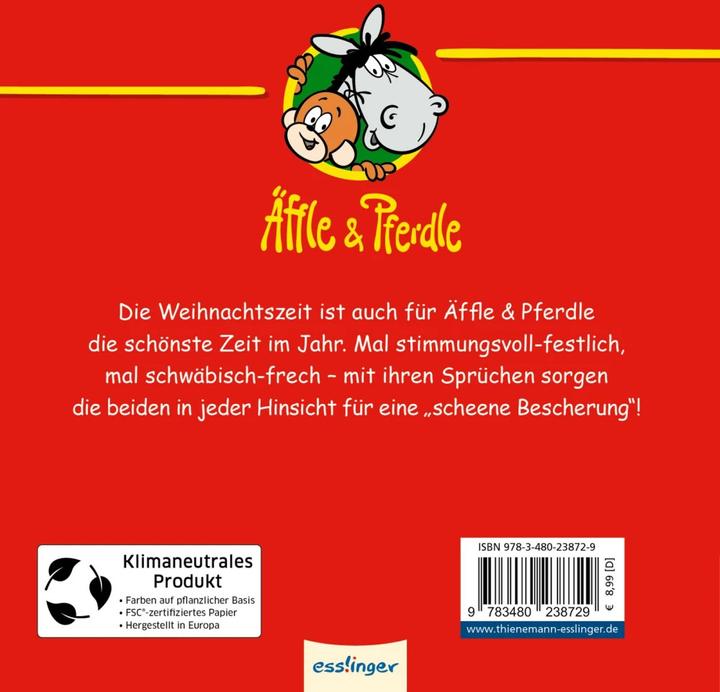 Image du produit Äffle & Pferdle: A scheene Bescherung! (Allemand, Heiko Volz, Roman Lang, 2023)