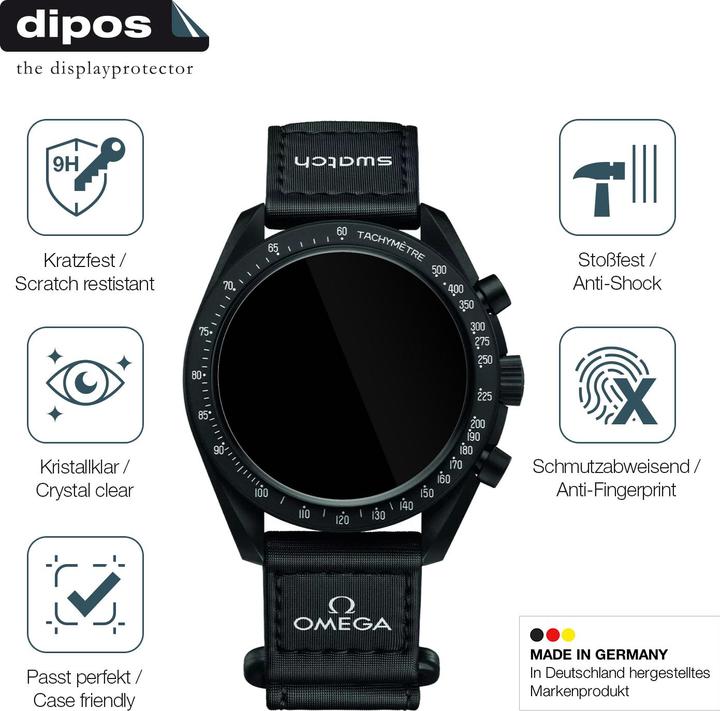 Actual product image Dipos Anti-Shock Screen Protector Clear (Omega x Swatch Speedmaster Moonswatch)
