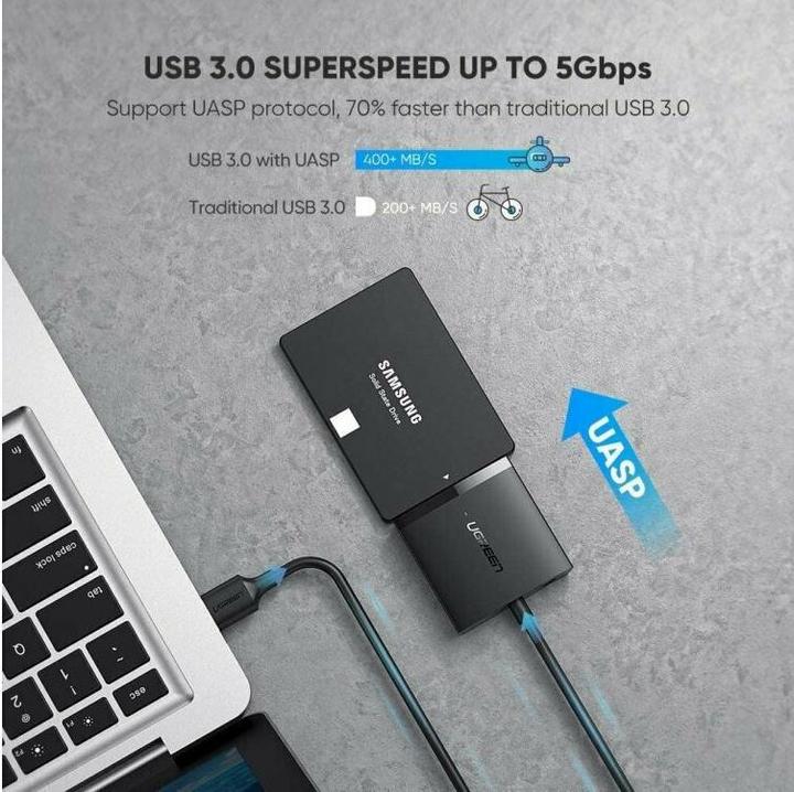 Productafbeelding Ugreen USB 3.0 naar SATA Converter Adapter 2.5" SATA SSD HDD naar USB 3.0