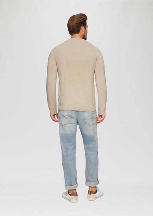 Produktbild S.Oliver Strickpullover Strickpullover mit Logo-Stickerei (XL)