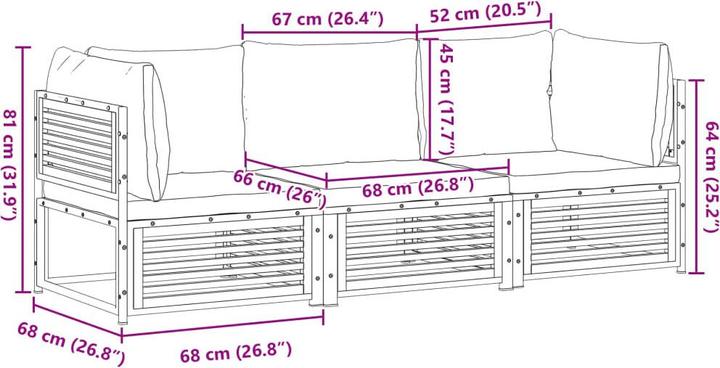 Produktbild vidaXL Garten Sofagarnitur
