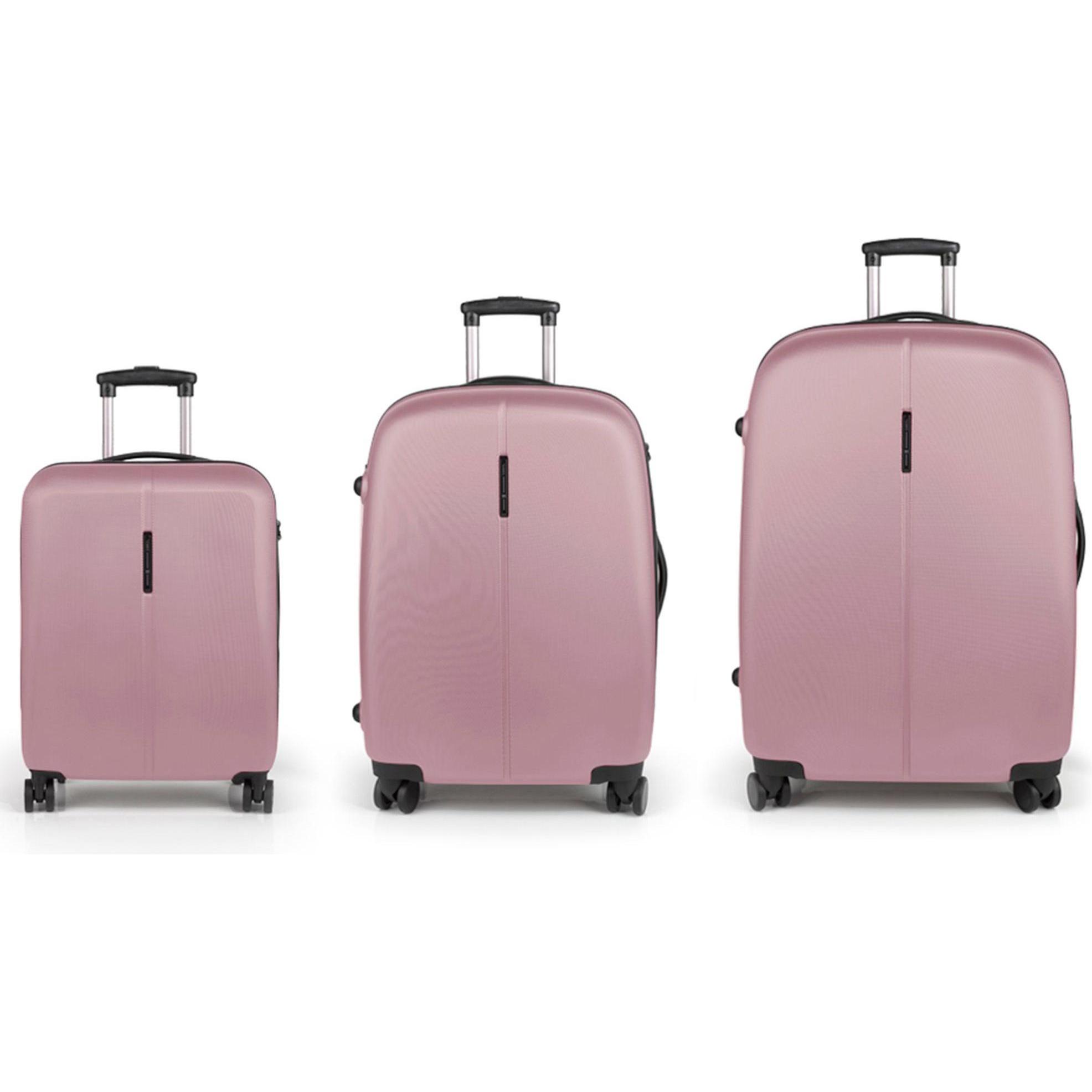 Gabol, Koffer, Paradise XP 4 Rollen Kofferset 3-teilig, Rosa, (204 l, XL (ab 115l))