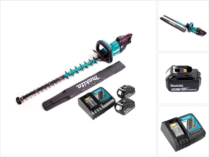 Produktbild Makita DUH 751 RG Akku Heckenschere 18V 75 cm Brushless + 2x Akku 6,0Ah + Ladegerät (Akkubetrieb)