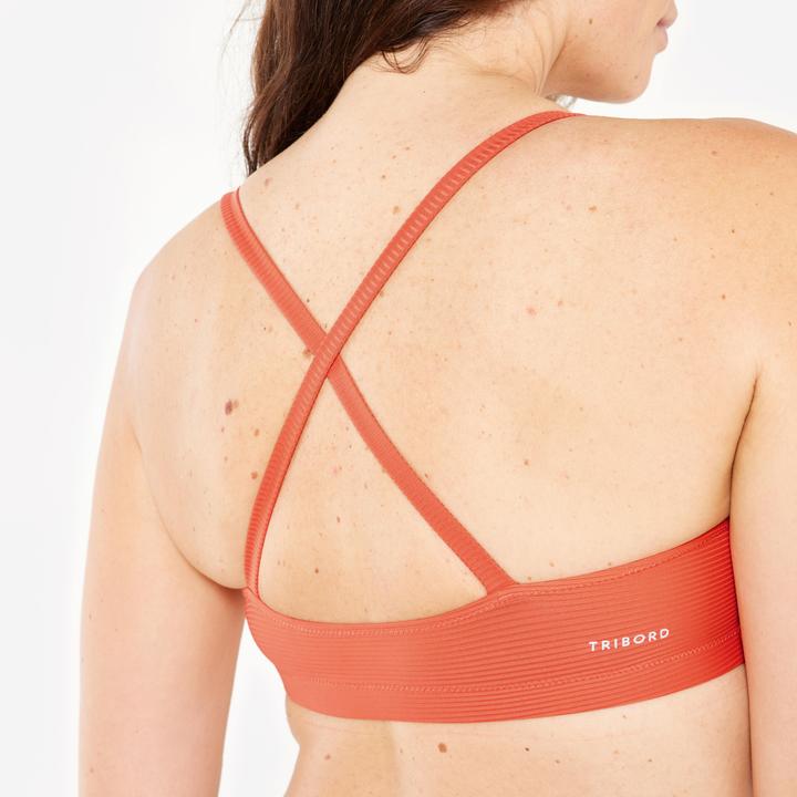 Produktbild Nabaiji Sportbikini Oberteil Damen strukturiert - Lila Simy terracotta
