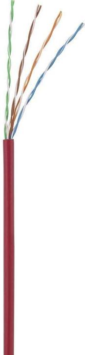 Actual product image Renkforce RF-5043990 RJ45 network cable, patch cable CAT 5e U/UTP 0.15 m red with (U/UTP, CAT5e, 0.15 m)