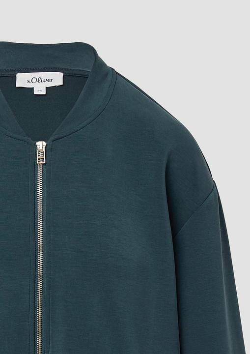 Produktbild s.Oliver Sweatshirt Jacke Oversized Scuba-Jacke mit verstellbarem Saum (48)