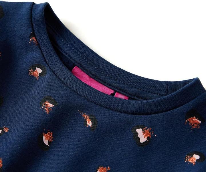 Immagine prodotto VidaXL Vestito da bambino con maniche lunghe blu navy 128,Materiale: 95 (128)