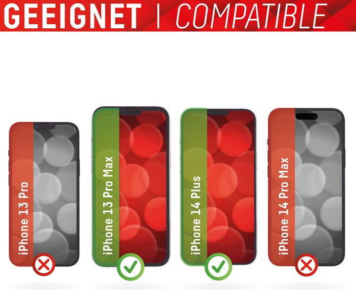 Actual product image Displex Real Glass, Privacy Full Cover Panzerglas (1 Piece, Apple iPhone 14 Plus, Apple iPhone 13 Pro Max)