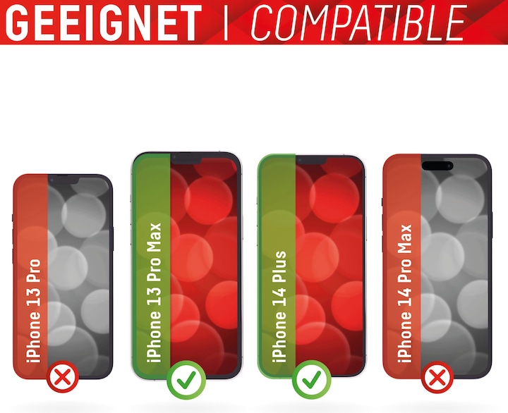 Productafbeelding Displex Real Glass, Privacy Full Cover Panzerglas (1 Stuk, Apple iPhone 14 Plus, Apple iPhone 13 Pro Max)
