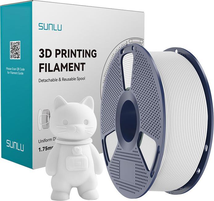 Image du produit Sunlu Filament PLA Matte (biały) (PLA, 1000 g)