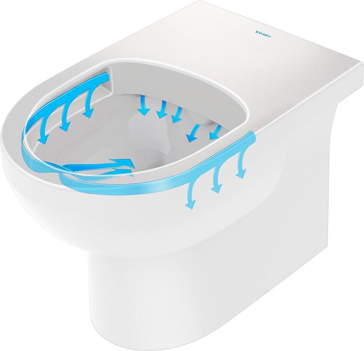 Produktbild Duravit Tiefspül-Stand-WC No 1 rimless, 370x570mm, 4,5 Liter weiss