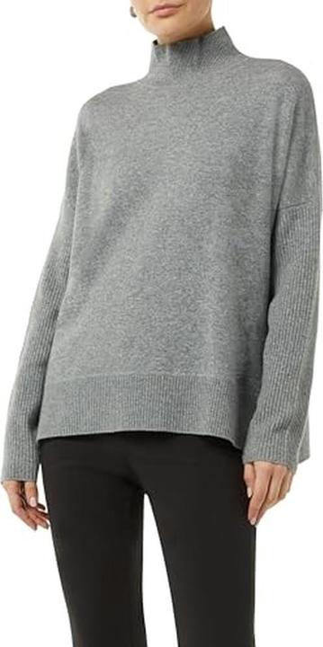 Image du produit Comma Strickpullover Strickpullover mit Stehkragen und Rippdetail (S)