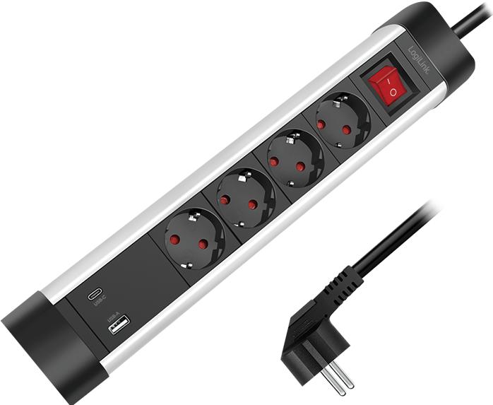 Produktbild LogiLink Prüfen (4 x, CEE 7/3, 1.50 m)