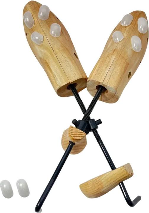 Actual product image Herzberg Home & Living 2-way shoe tree made of cedar wood with pressure point relief for women's shoes (2 x)
