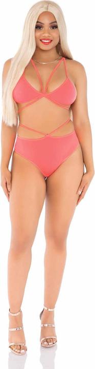 Actual product image Leg Avenue Top & Panty Coral With Straps (One size)