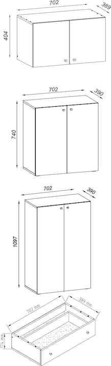 Nutritional values and ingredients VCM Office Cabinet Filing Cabinet Lona 5 Drawer Door (70 x 39 x 240 cm)
