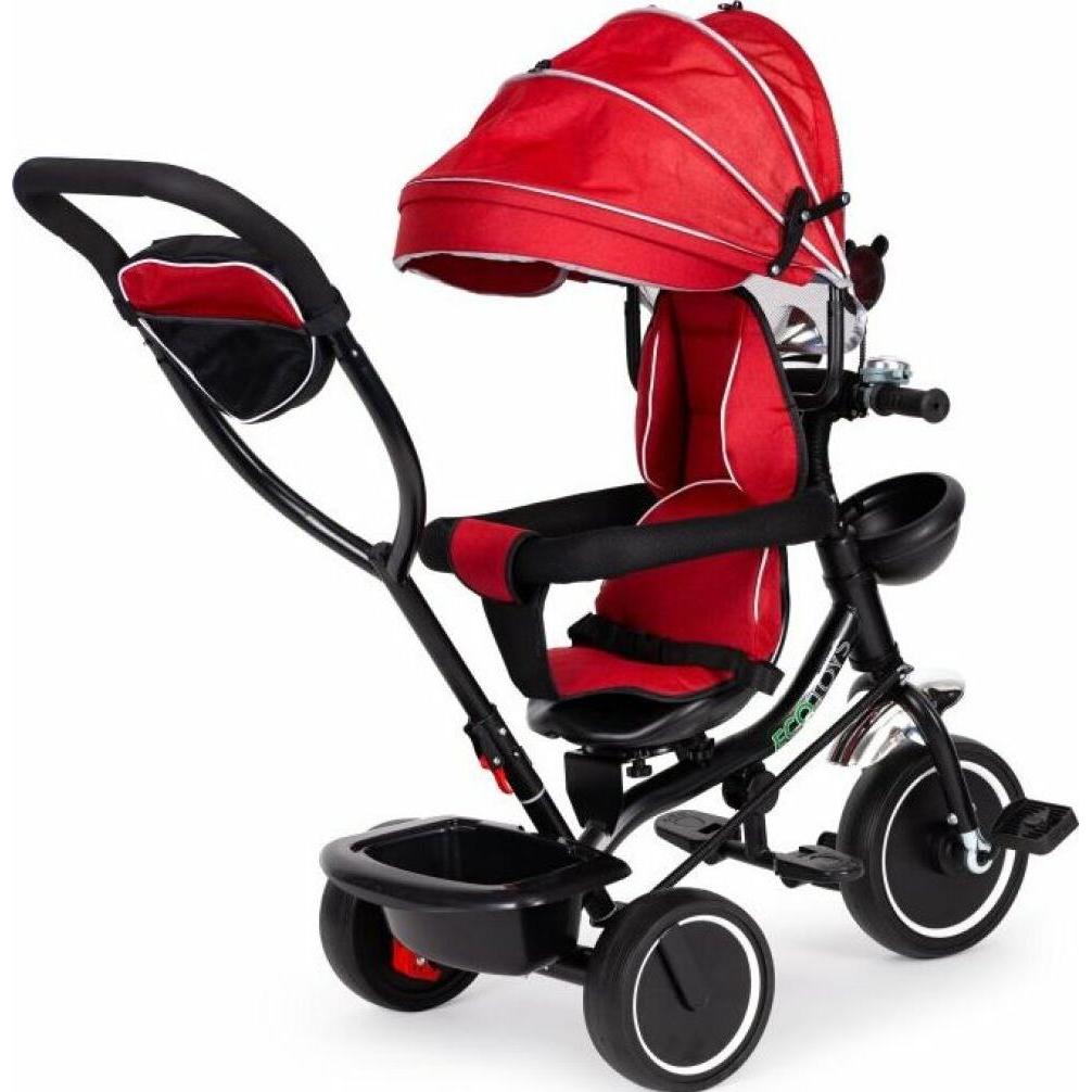 EcoToys Dreirad mit drehbarem Sitz Rot