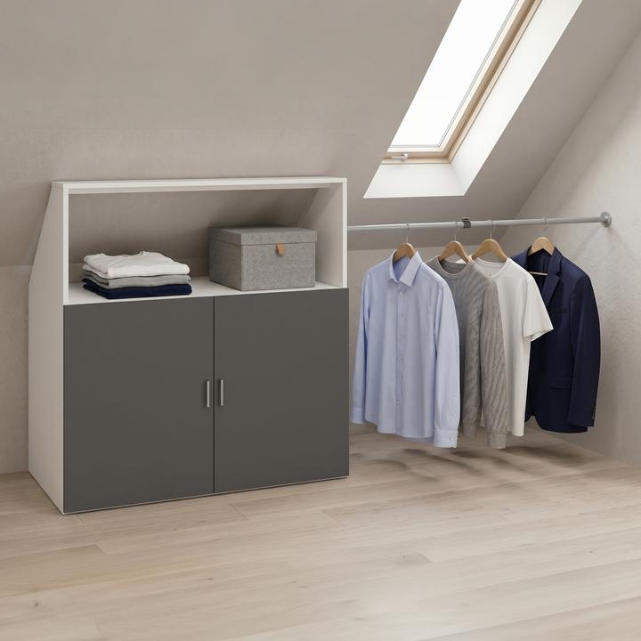 Produktbild VCM Holz Dachschrägen Kleiderschrank Dacho M (90 x 50 x 100 cm)