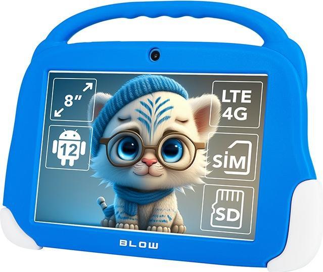 Blow Tablet KidsTAB8 4G 4/64GB blue + case (4G, 7.99", 64 GB, Astral Blue)