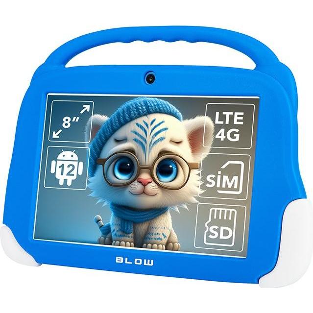 Thumbnail - Blow Tablet KidsTAB8 4G 4/64GB blue + case (4G, 7.99", 64 GB, Astral Blue), Tablet, Blau