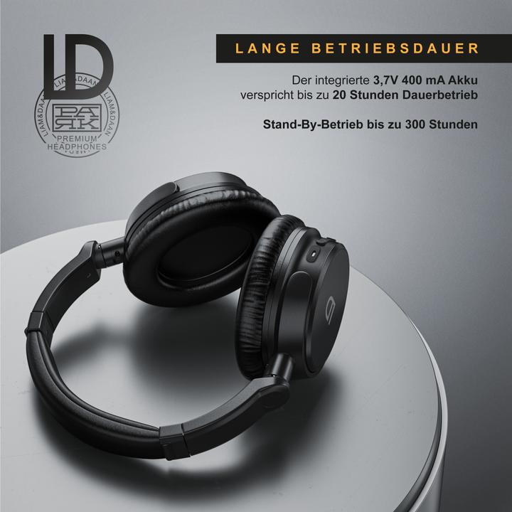 Actual product image Liam & Daan Wireless OnEar Headset, Wireless BT Headphone with Battery & 3.5mm AUX (No noise cancellation, 20 h, Wireless)