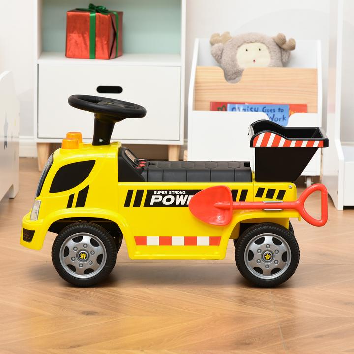 Actual product image Homcom Kids' ride-on car with music, headlights and alarm sounds