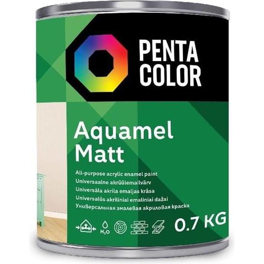 Pentacolor, Colore + Vernice per fai da te, VERNICE AQUAMEL WHITE, 0,7 KG, SMERIGLIATA